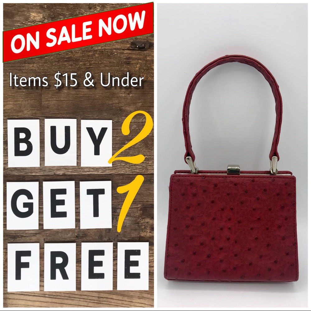 Buy 2 Get 1 FREE VINTAGE Nine West Mini Purse Red